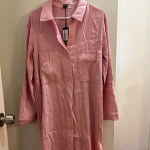 Monrow linen shirt dress L NEVER USED W TAG